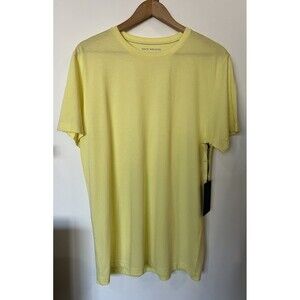 NWT Mack Weldon Prima Crew Neck T Shirt In Lemon Zest Size Medium